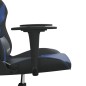 vidaXL Silla gaming cuero sintético negro y azul vidaXL Silla gaming cuero sintético negro y azul