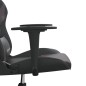 vidaXL Silla gaming cuero sintético negro y gris vidaXL Silla gaming cuero sintético negro y gris