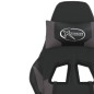 vidaXL Silla gaming cuero sintético negro y gris vidaXL Silla gaming cuero sintético negro y gris