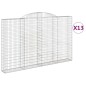 vidaXL Cestas de gaviones 13 uds forma de arco hierro 300x30x180/200cm vidaXL Cestas de gaviones 13 uds forma de arco hierro 300x30x180/200cm