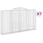 vidaXL Cestas de gaviones 7 uds forma de arco hierro 300x30x160/180 cm vidaXL Cestas de gaviones 7 uds forma de arco hierro 300x30x160/180 cm