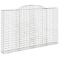 vidaXL Cestas de gaviones 5 uds forma de arco hierro 300x30x180/200 cm vidaXL Cestas de gaviones 5 uds forma de arco hierro 300x30x180/200 cm