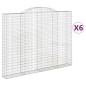 vidaXL Cestas de gaviones 6 uds forma de arco hierro 300x30x220/240 cm vidaXL Cestas de gaviones 6 uds forma de arco hierro 300x30x220/240 cm