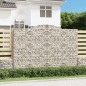 vidaXL Cestas de gaviones 3 uds forma de arco hierro 300x30x200/220 cm vidaXL Cestas de gaviones 3 uds forma de arco hierro 300x30x200/220 cm