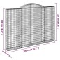 vidaXL Cestas de gaviones 3 uds forma de arco hierro 300x30x200/220 cm vidaXL Cestas de gaviones 3 uds forma de arco hierro 300x30x200/220 cm
