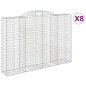 vidaXL Cestas de gaviones 8 uds forma de arco hierro 300x50x200/220 cm vidaXL Cestas de gaviones 8 uds forma de arco hierro 300x50x200/220 cm