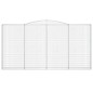 vidaXL Cestas de gaviones 6 uds forma de arco hierro 400x30x200/220 cm