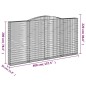 vidaXL Cestas de gaviones 6 uds forma de arco hierro 400x30x200/220 cm