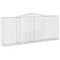 vidaXL Cestas de gaviones 10 uds forma de arco hierro 400x50x160/180cm
