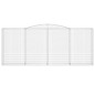 vidaXL Cestas de gaviones 10 uds forma de arco hierro 400x50x160/180cm