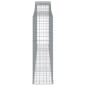 vidaXL Cestas de gaviones 10 uds forma de arco hierro 400x50x160/180cm