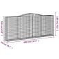 vidaXL Cestas de gaviones 10 uds forma de arco hierro 400x50x160/180cm