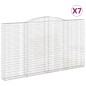 vidaXL Cestas de gaviones 7 uds forma de arco hierro 400x30x220/240 cm vidaXL Cestas de gaviones 7 uds forma de arco hierro 400x30x220/240 cm