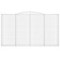 vidaXL Cestas de gaviones 7 uds forma de arco hierro 400x30x220/240 cm vidaXL Cestas de gaviones 7 uds forma de arco hierro 400x30x220/240 cm