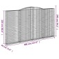 vidaXL Cestas de gaviones 7 uds forma de arco hierro 400x30x220/240 cm vidaXL Cestas de gaviones 7 uds forma de arco hierro 400x30x220/240 cm