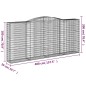 vidaXL Cestas de gaviones 9 uds forma de arco hierro 400x50x180/200 cm vidaXL Cestas de gaviones 9 uds forma de arco hierro 400x50x180/200 cm