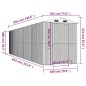 vidaXL Cobertizo de jardín acero galvanizado antracita 192x855x223 cm vidaXL Cobertizo de jardín acero galvanizado antracita 192x855x223 cm