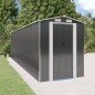 vidaXL Cobertizo de jardín acero galvanizado antracita 192x689x223 cm