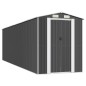 vidaXL Cobertizo de jardín acero galvanizado antracita 192x689x223 cm