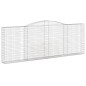 vidaXL Cestas de gaviones 10 uds forma de arco hierro 400x30x140/160cm