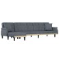 vidaXL Sofá cama en forma de L terciopelo gris oscuro 271x140x70 cm vidaXL Sofá cama en forma de L terciopelo gris oscuro 271x140x70 cm