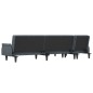 vidaXL Sofá cama en forma de L terciopelo gris oscuro 271x140x70 cm vidaXL Sofá cama en forma de L terciopelo gris oscuro 271x140x70 cm