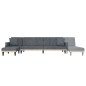 vidaXL Sofá cama en forma de L terciopelo gris oscuro 271x140x70 cm vidaXL Sofá cama en forma de L terciopelo gris oscuro 271x140x70 cm