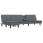 vidaXL Sofá cama en forma de L terciopelo gris oscuro 255x140x70 cm vidaXL Sofá cama en forma de L terciopelo gris oscuro 255x140x70 cm