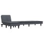 vidaXL Sofá cama en forma de L terciopelo gris oscuro 255x140x70 cm vidaXL Sofá cama en forma de L terciopelo gris oscuro 255x140x70 cm