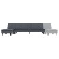 vidaXL Sofá cama en forma de L terciopelo gris oscuro 255x140x70 cm vidaXL Sofá cama en forma de L terciopelo gris oscuro 255x140x70 cm