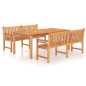 vidaXL Juego de comedor para jardín 3 pzas madera maciza de teca vidaXL Juego de comedor para jardín 3 pzas madera maciza de teca