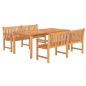 vidaXL Juego de comedor para jardín 3 pzas madera maciza de teca vidaXL Juego de comedor para jardín 3 pzas madera maciza de teca