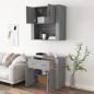 vidaXL Aparador alto de madera contrachapada gris Sonoma