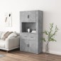 vidaXL Aparador alto madera contrachapada gris hormigón vidaXL Aparador alto madera contrachapada gris hormigón