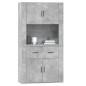 vidaXL Aparador alto madera contrachapada gris hormigón vidaXL Aparador alto madera contrachapada gris hormigón