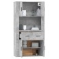 vidaXL Aparador alto madera contrachapada gris hormigón vidaXL Aparador alto madera contrachapada gris hormigón