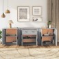 vidaXL Aparadores 3 piezas madera contrachapada gris Sonoma vidaXL Aparadores 3 piezas madera contrachapada gris Sonoma