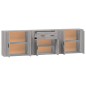 vidaXL Aparadores 3 piezas madera contrachapada gris Sonoma vidaXL Aparadores 3 piezas madera contrachapada gris Sonoma
