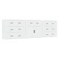 vidaXL Aparadores 3 piezas madera contrachapada blanco