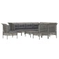 vidaXL Set de muebles de jardín 10 pzas y cojines ratán sintético gris vidaXL Set de muebles de jardín 10 pzas y cojines ratán sintético gris