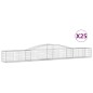 vidaXL Cestas de gaviones 25 uds forma de arco hierro 400x50x40/60 cm vidaXL Cestas de gaviones 25 uds forma de arco hierro 400x50x40/60 cm