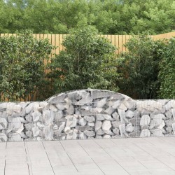 vidaXL Cestas de gaviones 25 uds forma de arco hierro 300x30x60/80 cm