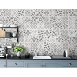 Grosfillex Baldosa de pared Accent 9 uds gris andaluz 15,4x120 cm