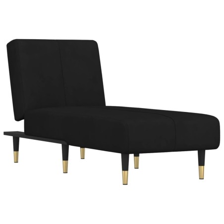 vidaXL Sofá diván de terciopelo negro