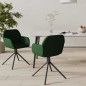 vidaXL Sillas de comedor giratorias 2 unidades terciopelo verde oscuro vidaXL Sillas de comedor giratorias 2 unidades terciopelo verde oscuro