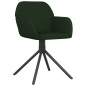 vidaXL Sillas de comedor giratorias 2 unidades terciopelo verde oscuro vidaXL Sillas de comedor giratorias 2 unidades terciopelo verde oscuro