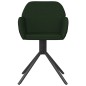 vidaXL Sillas de comedor giratorias 2 unidades terciopelo verde oscuro vidaXL Sillas de comedor giratorias 2 unidades terciopelo verde oscuro