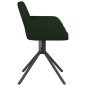 vidaXL Sillas de comedor giratorias 2 unidades terciopelo verde oscuro vidaXL Sillas de comedor giratorias 2 unidades terciopelo verde oscuro