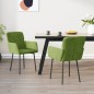 vidaXL Sillas de comedor 2 unidades terciopelo verde claro vidaXL Sillas de comedor 2 unidades terciopelo verde claro