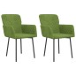 vidaXL Sillas de comedor 2 unidades terciopelo verde claro vidaXL Sillas de comedor 2 unidades terciopelo verde claro